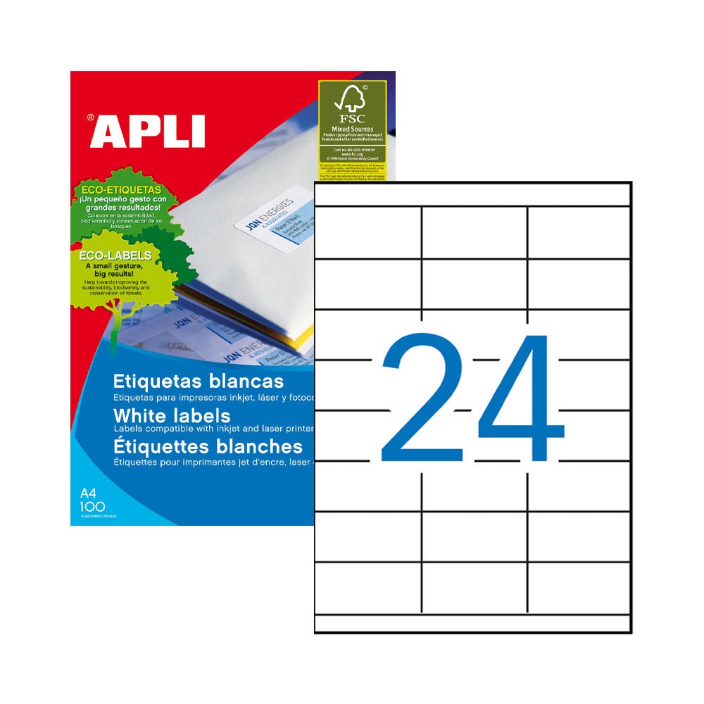 Bluepixel Equipamentos e Serviços Informáticos Lda | Etiquetas A4 070x035mm - 2.400 unidades | Uso Geral Apli Etiquetas