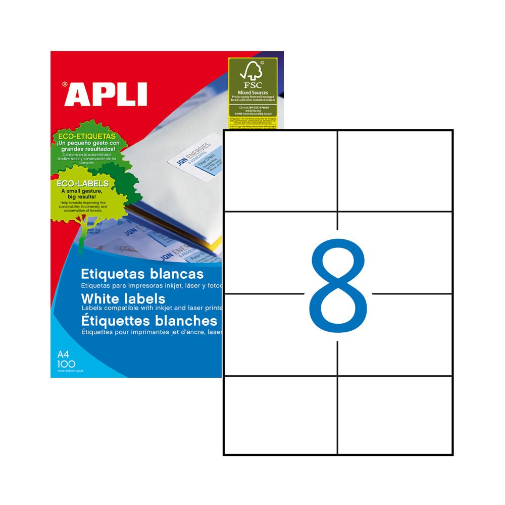 Bluepixel Equipamentos e Serviços Informáticos Lda | Etiquetas A4 105x74mm - 800 Unidades para Impressão Apli Etiquetas