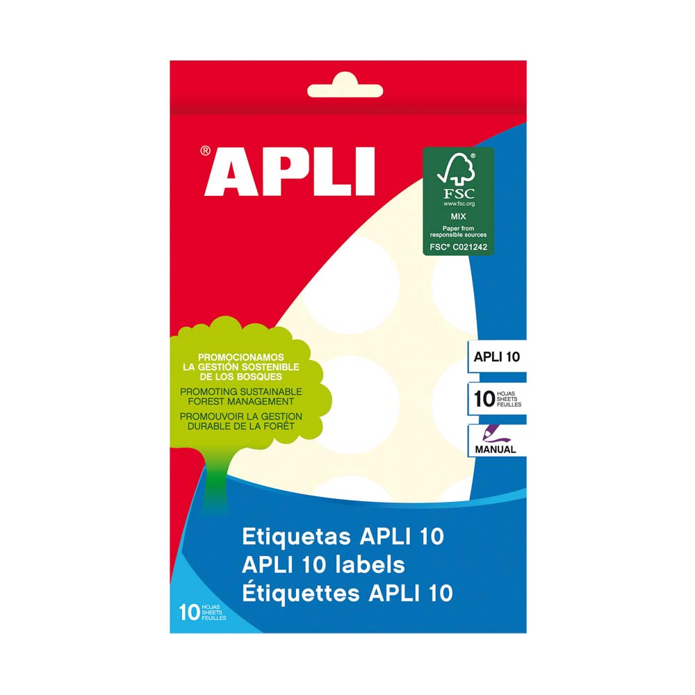 Bluepixel Equipamentos e Serviços Informáticos Lda | Etiquetas Redondas 32mm Brancas Apli 1630 - 150 Unidades Apli Etiquetas