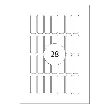 Bluepixel Equipamentos e Serviços Informáticos Lda | Etiquetas 013x040mm A5 - 280 Unidades para Impressão Apli Etiquetas