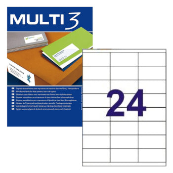 Bluepixel Equipamentos e Serviços Informáticos Lda | Etiquetas A4 070x035mm 100 Folhas – 2400 Unidades Multi3 Etiquetas