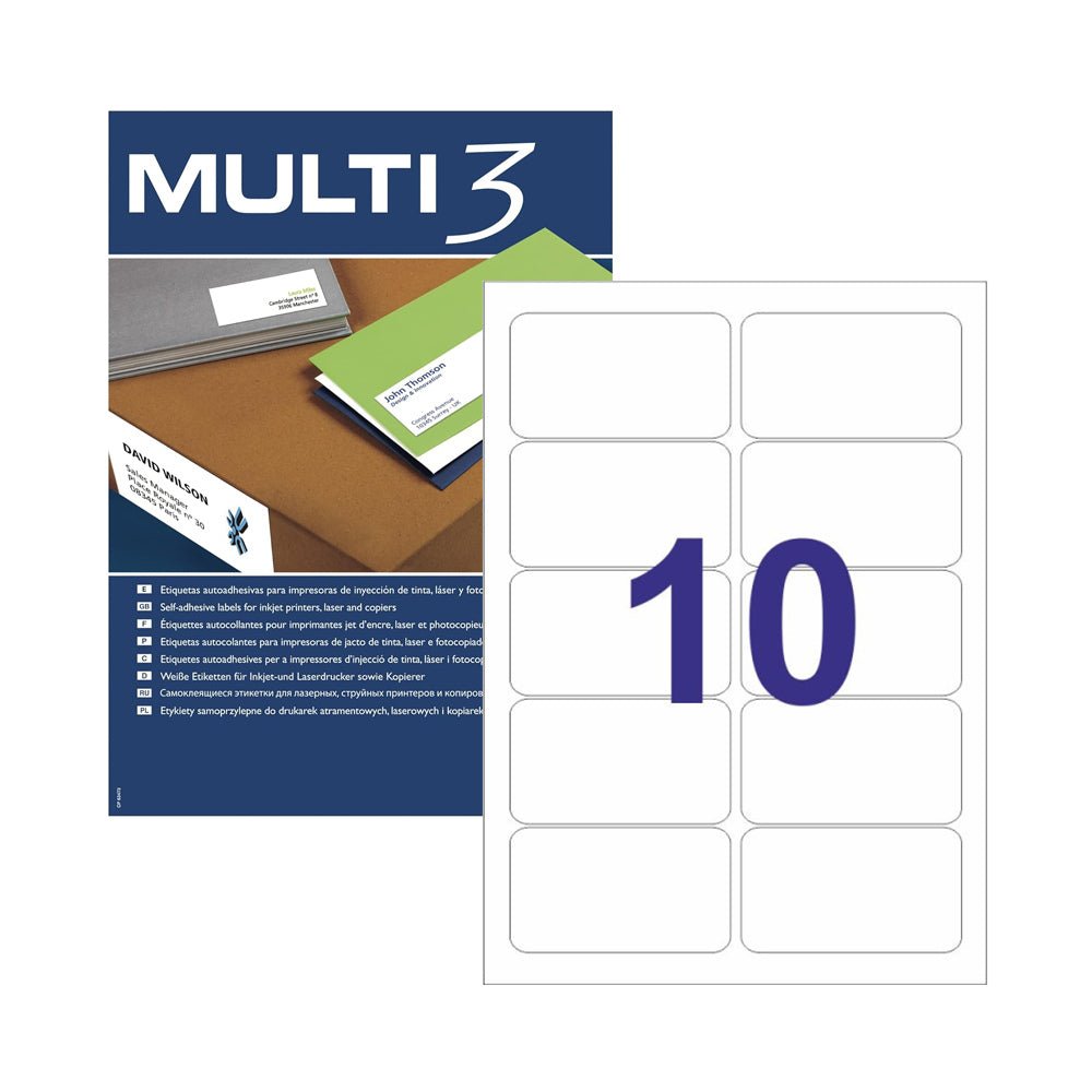Bluepixel Equipamentos e Serviços Informáticos Lda | Etiquetas 099,1x057mm Multi3 - Pack com 1000 unidades Multi3 Etiquetas