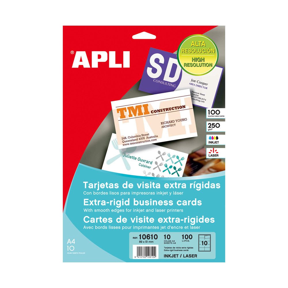 Bluepixel Equipamentos e Serviços Informáticos Lda | Cartões de Visita 89x51mm 250g Mate 100un - InkJet/Laser Apli Cartões de Visita