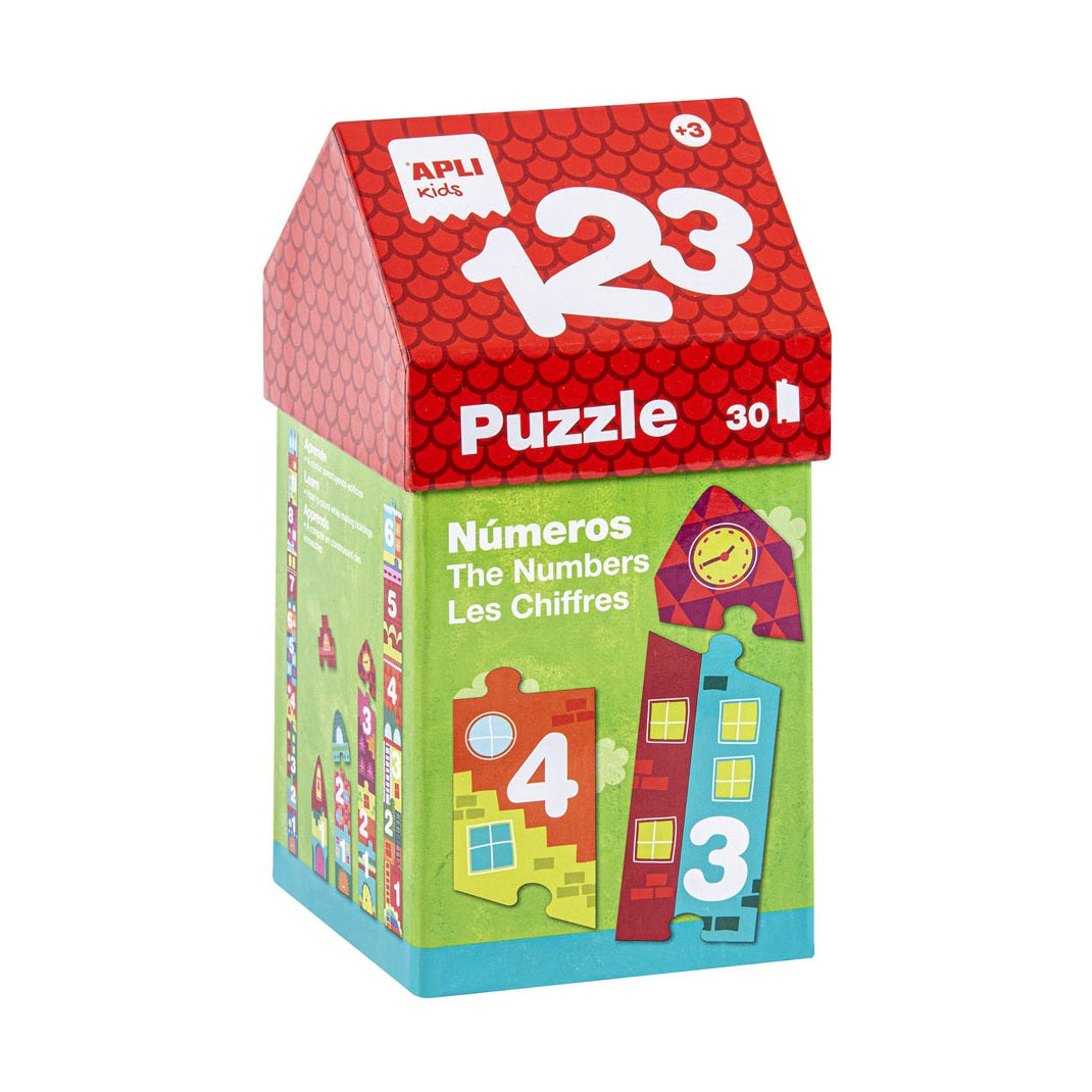 Jogo Puzzle Apli Casinha 1, 2, 3 Números 30 Peças