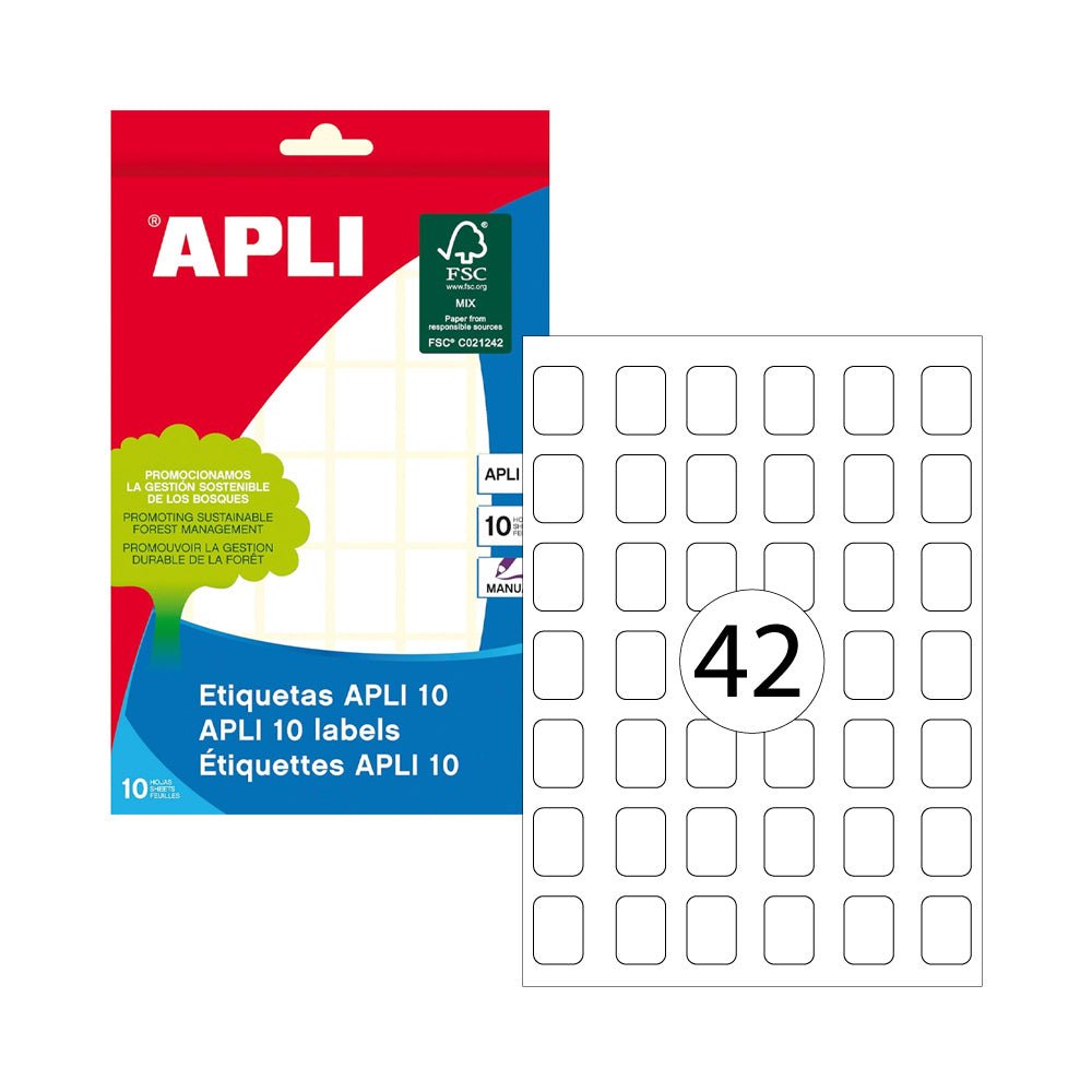 Bluepixel Equipamentos e Serviços Informáticos Lda | Etiquetas A5 016x022mm - Pack 420 unidades, 10 folhas Apli Etiquetas