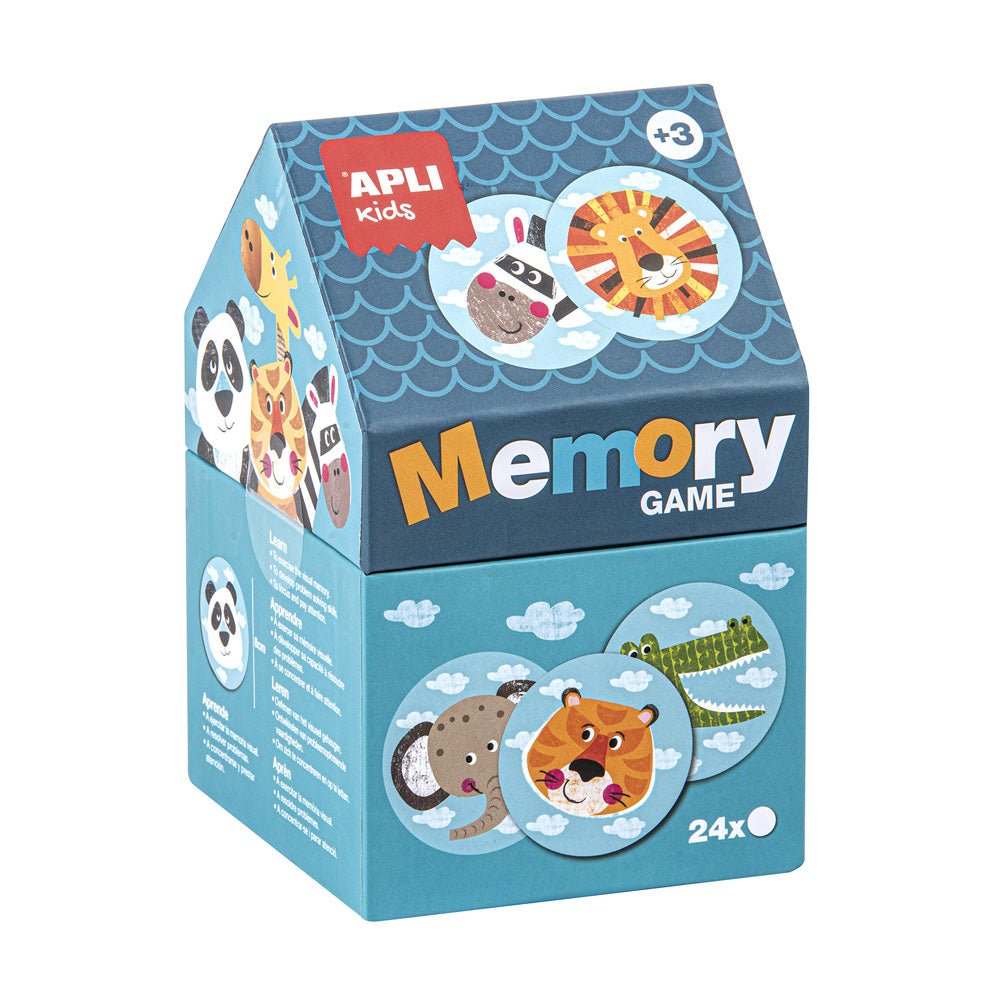 Bluepixel Equipamentos e Serviços Informáticos Lda | Jogo de Memória Safari 24 Peças para Crianças | Brinquedo Educativo Apli Memória e Dominó
