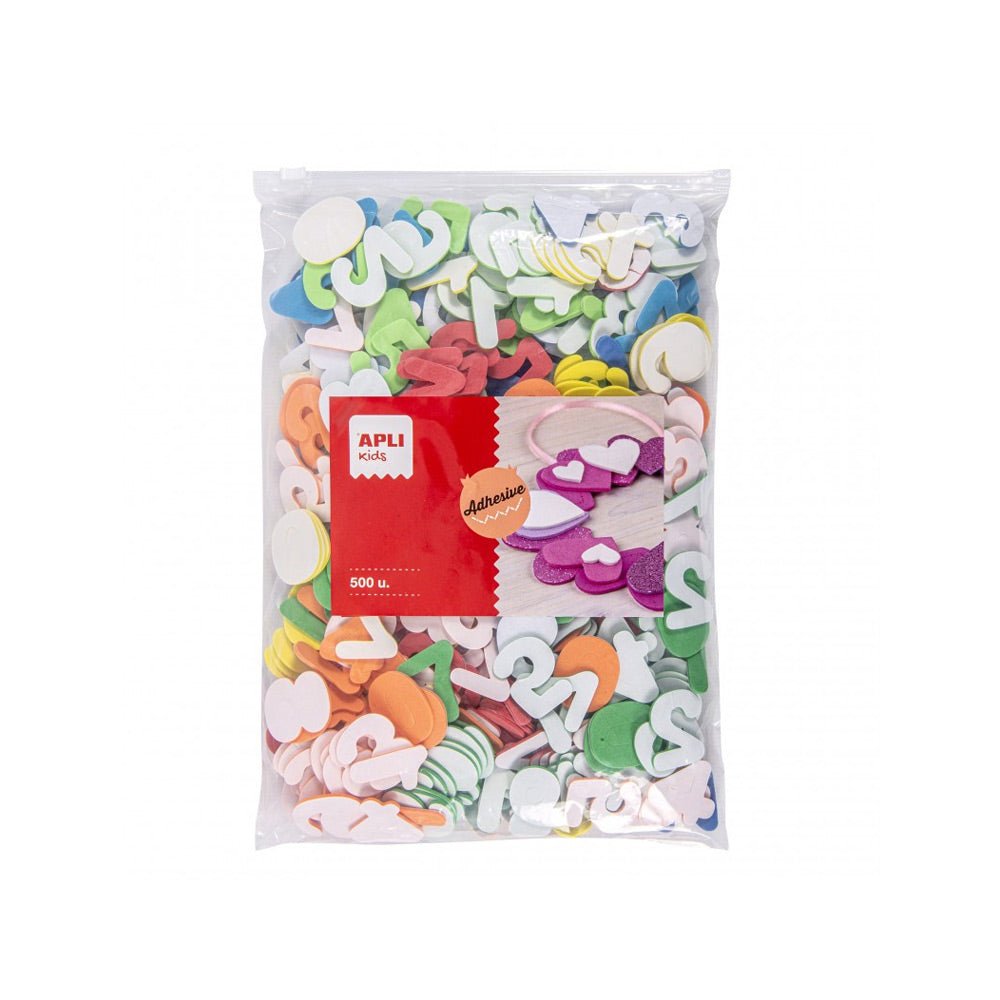 Bluepixel Equipamentos e Serviços Informáticos Lda | Numeros Adesivos de Goma Eva Coloridos - Kit com 500 peças Apli Decorativos
