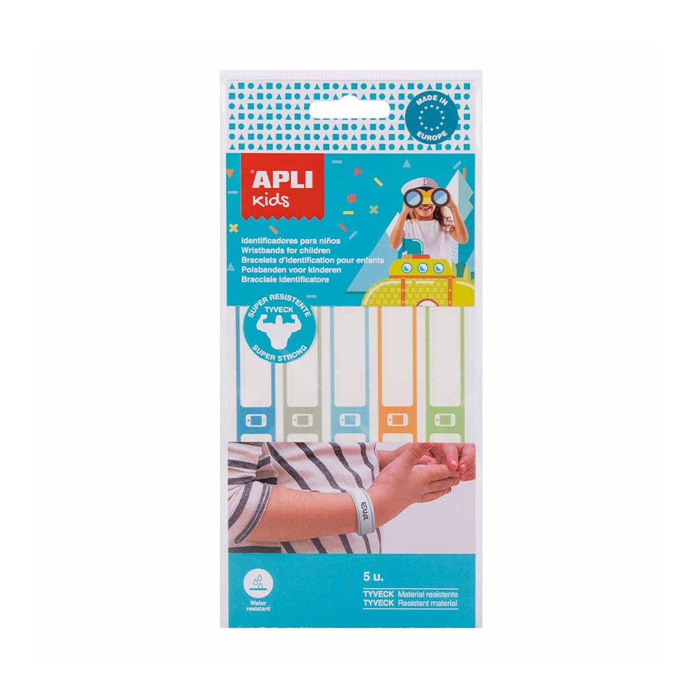Bluepixel Equipamentos e Serviços Informáticos Lda | Pulseiras de Identificação Apli Kids Sortido - Pack com 5 Unidades Apli Etiquetas