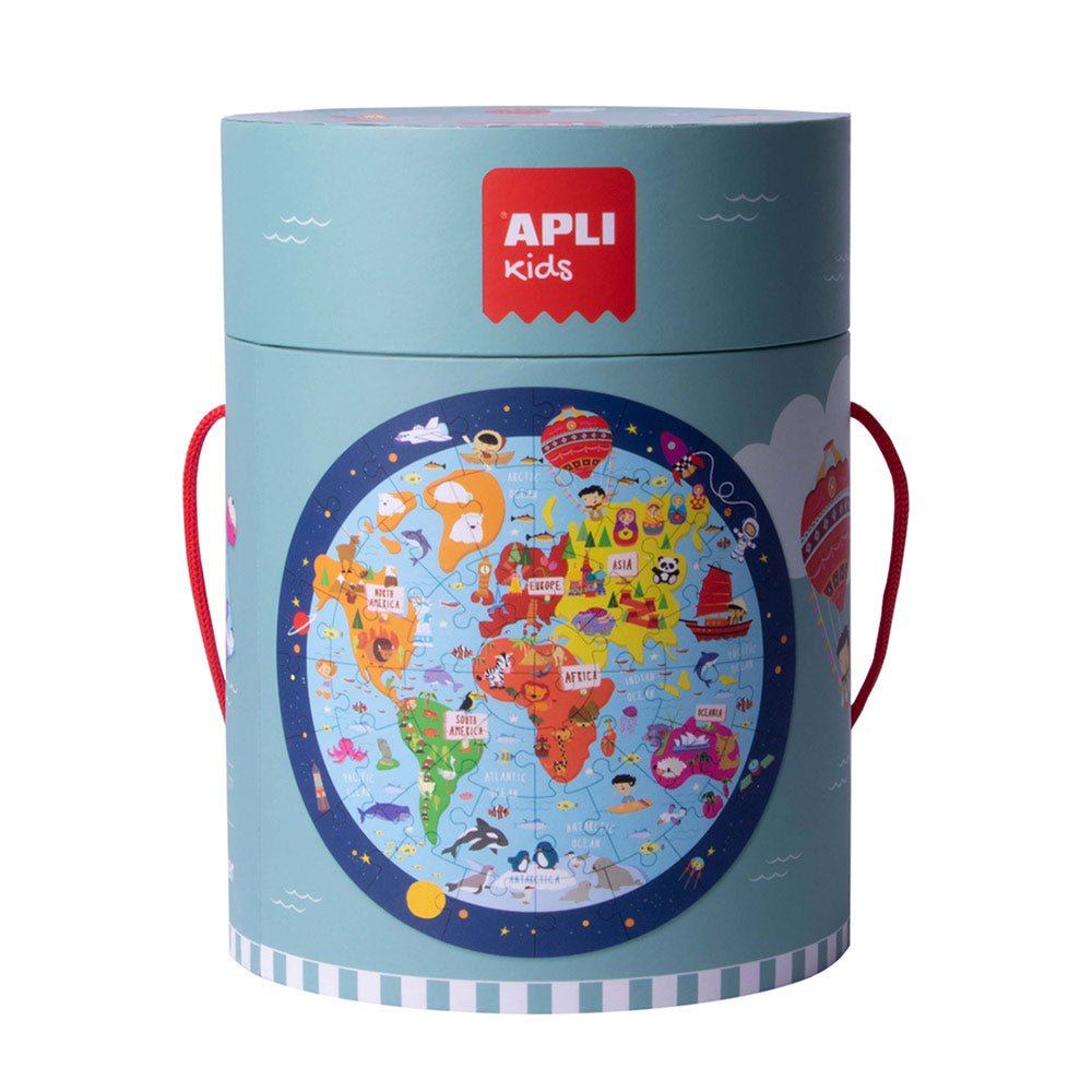 Bluepixel Equipamentos e Serviços Informáticos Lda | Jogo Educativo de Puzzle Mapa Mundo 48 Peças para Crianças Apli Puzzles