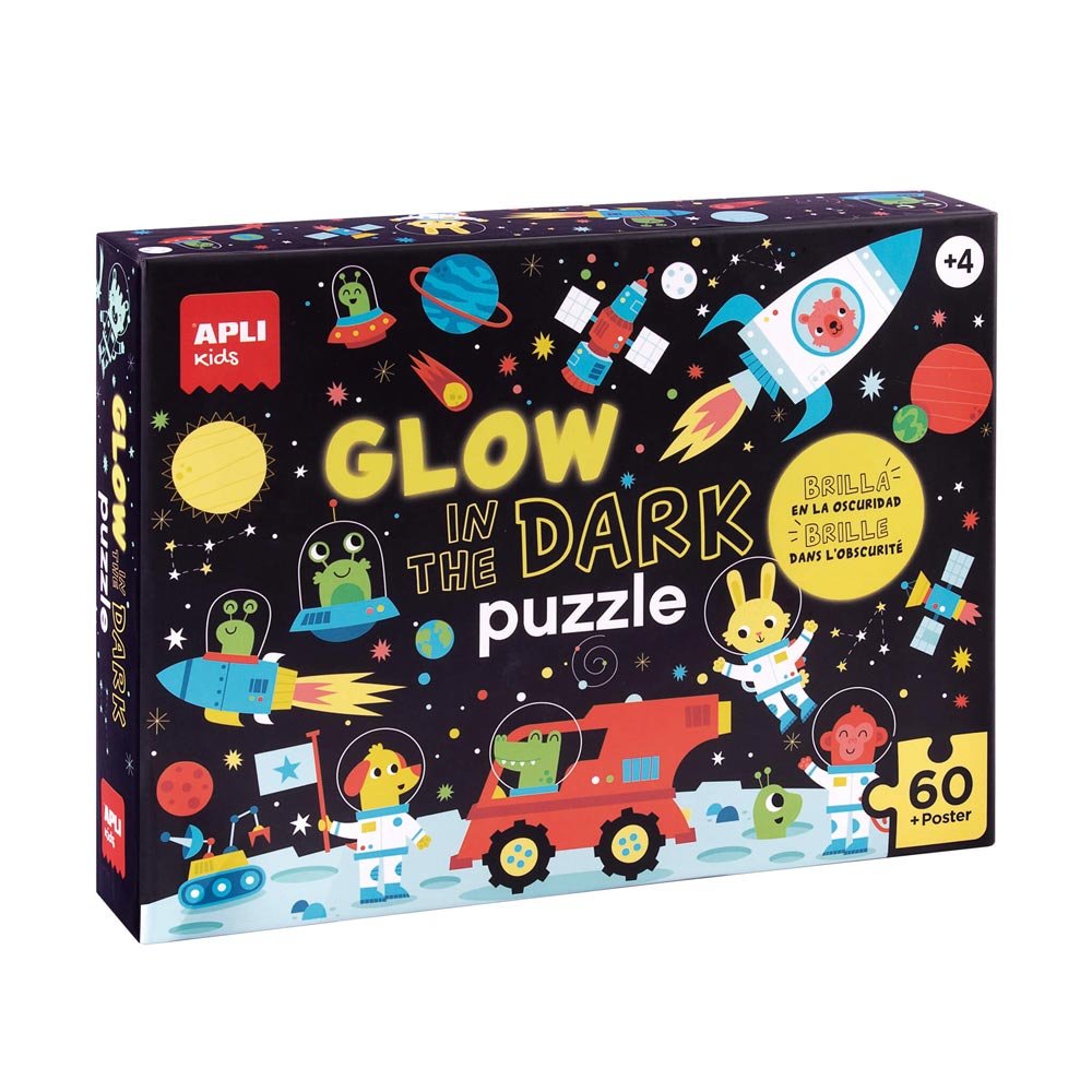 Bluepixel Equipamentos e Serviços Informáticos Lda | Jogo de Puzzle Educativo Apli Fluor Espaço – 60 Peças Apli Puzzles