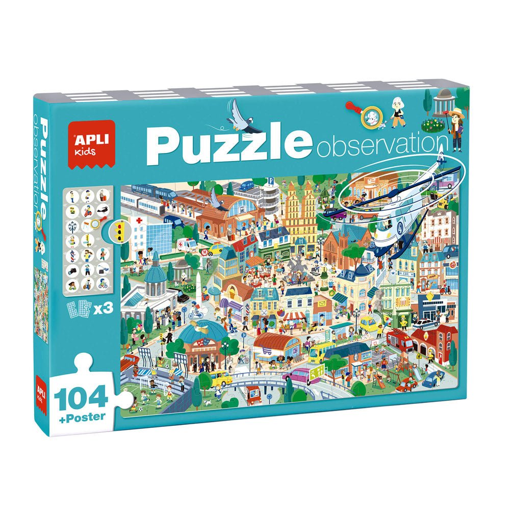 Bluepixel Equipamentos e Serviços Informáticos Lda | Puzzle Educativo Apli Observação da Cidade - 104 Peças Apli Puzzles