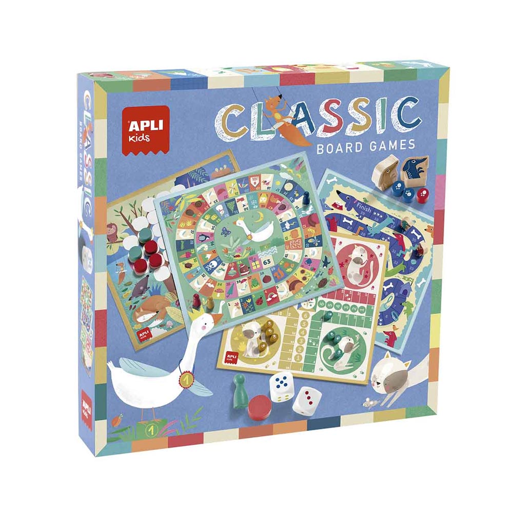 Bluepixel Equipamentos e Serviços Informáticos Lda | Jogo Apli Kids Clássico 4 em 1 – Diversão Educativa para Crianças Apli Tabuleiro e Cartas