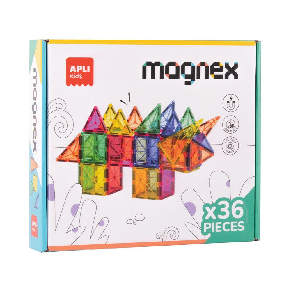 Bluepixel Equipamentos e Serviços Informáticos Lda | Jogo de Blocos Magnéticos Magnex Apli - 36 Peças para Brincar e Aprender Apli Construções