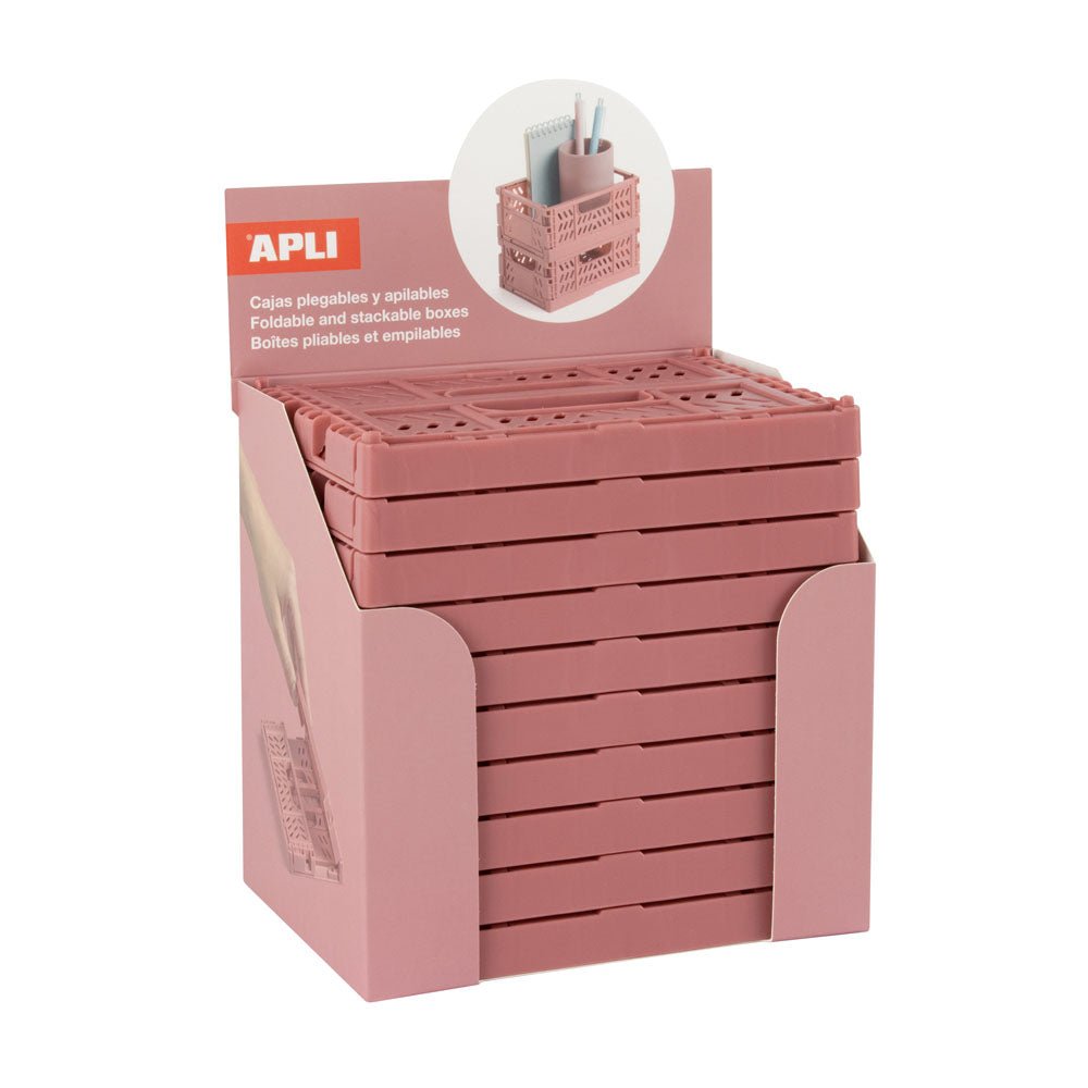 Bluepixel Equipamentos e Serviços Informáticos Lda | Caixas Desmontáveis Apli Rosa Coral - Pack com 10 Unidades Apli Diversos