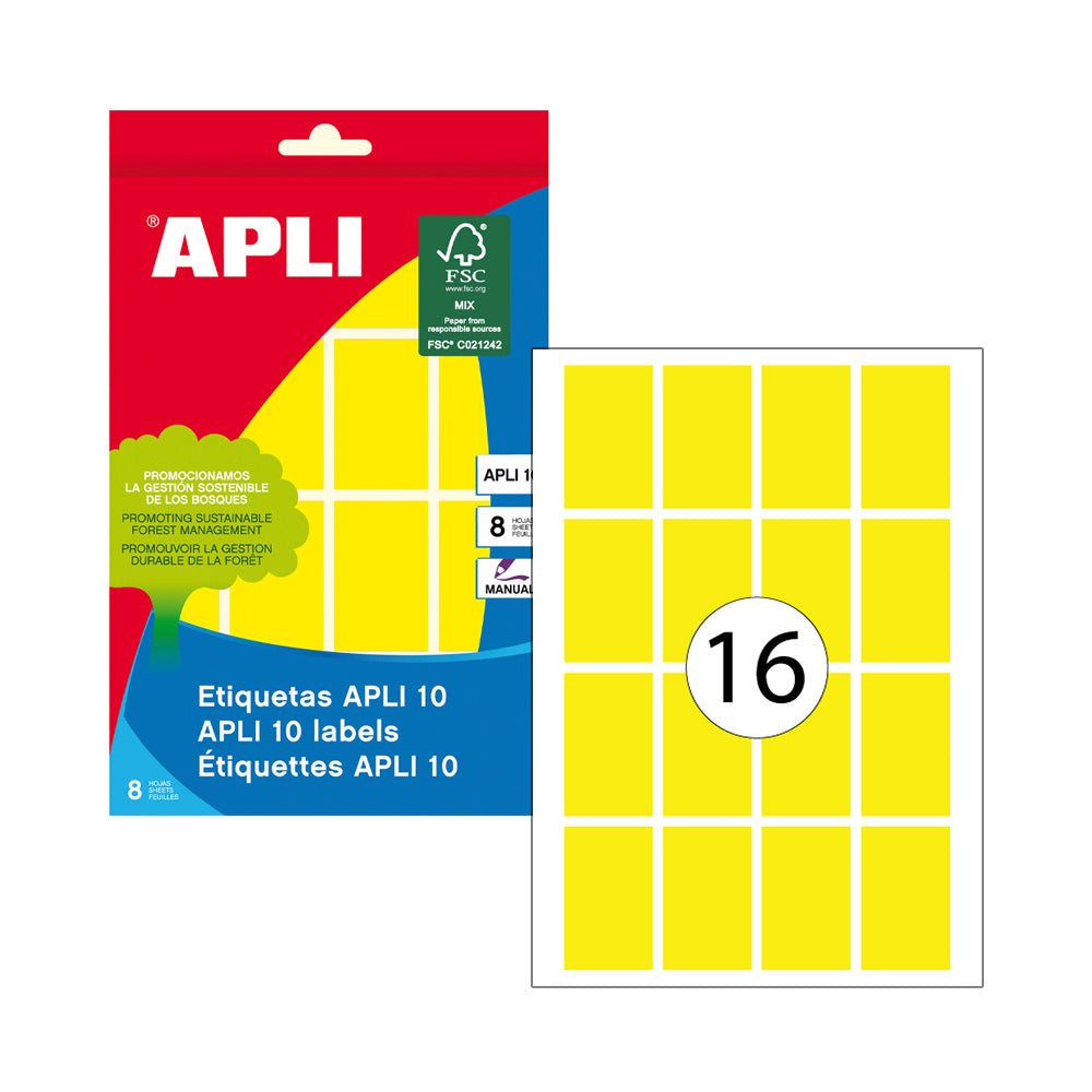 Bluepixel Equipamentos e Serviços Informáticos Lda | Etiquetas A5 025x040mm Amarelas 128 un - 8 Fls para Aplicações Apli Etiquetas