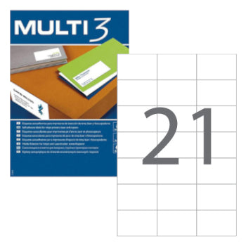 Bluepixel Equipamentos e Serviços Informáticos Lda | Etiquetas A4 070x042mm - 2100 unidades Multi3 Multi3 Etiquetas