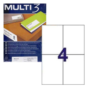 Bluepixel Equipamentos e Serviços Informáticos Lda | Etiquetas A4 Multi3 105x148mm - 400 unidades Multi3 Etiquetas