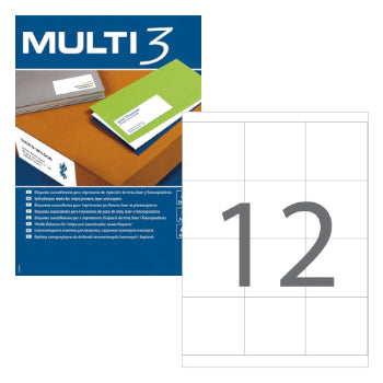 Bluepixel Equipamentos e Serviços Informáticos Lda | Etiquetas 070x067,7mm A4 1200 uni. Multi3 - Uso Geral Multi3 Etiquetas
