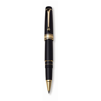 Bluepixel Equipamentos e Serviços Informáticos Lda | Caneta Rollerball Aurora Optima Cromada Preta - Escrita Suave Aurora Canetas Premium