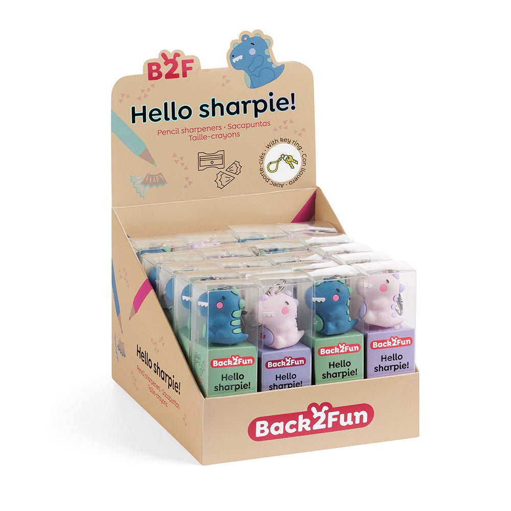 Bluepixel Equipamentos e Serviços Informáticos Lda | Afia Lápis Dinossauro – Kit com 20 Unidades para Escola e Escritório Back2Fun Afias