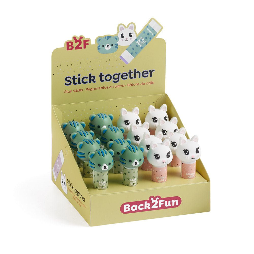Bluepixel Equipamentos e Serviços Informáticos Lda | Cola Stick Together Expositor com 16 Unidades | Ferramenta de Colagem Back2Fun Colas e Adesivos