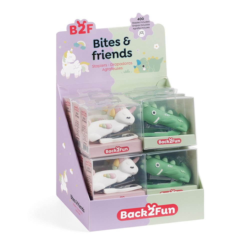 Bluepixel Equipamentos e Serviços Informáticos Lda | Agrafador Mini Nº10 Bites/Friends — Kit com 12 unidades Back2Fun Diversos