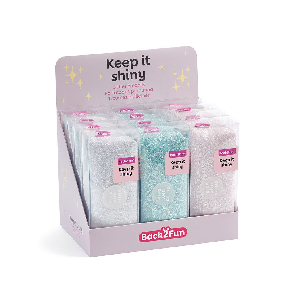 Bluepixel Equipamentos e Serviços Informáticos Lda | Estojo Keep It Shiny – 12 Unidades para Exposição e Organização Back2Fun Bolsas e Estojos