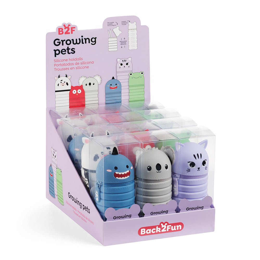 Bluepixel Equipamentos e Serviços Informáticos Lda | Estojo Silicone Extensível Growing Pets - 12 unidades Back2Fun Bolsas e Estojos