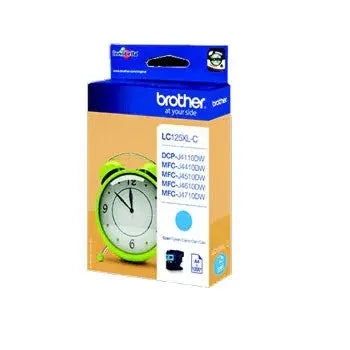 Tinteiro Brother LC125XLC Azul 13,1ml 1200 Pág.