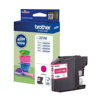 Tinteiro Brother LC221M Magenta 3,9ml 260 Pág.
