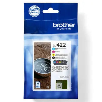 Pack Tinteiros Brother LC422VAL 4 Cores 550 Pág.