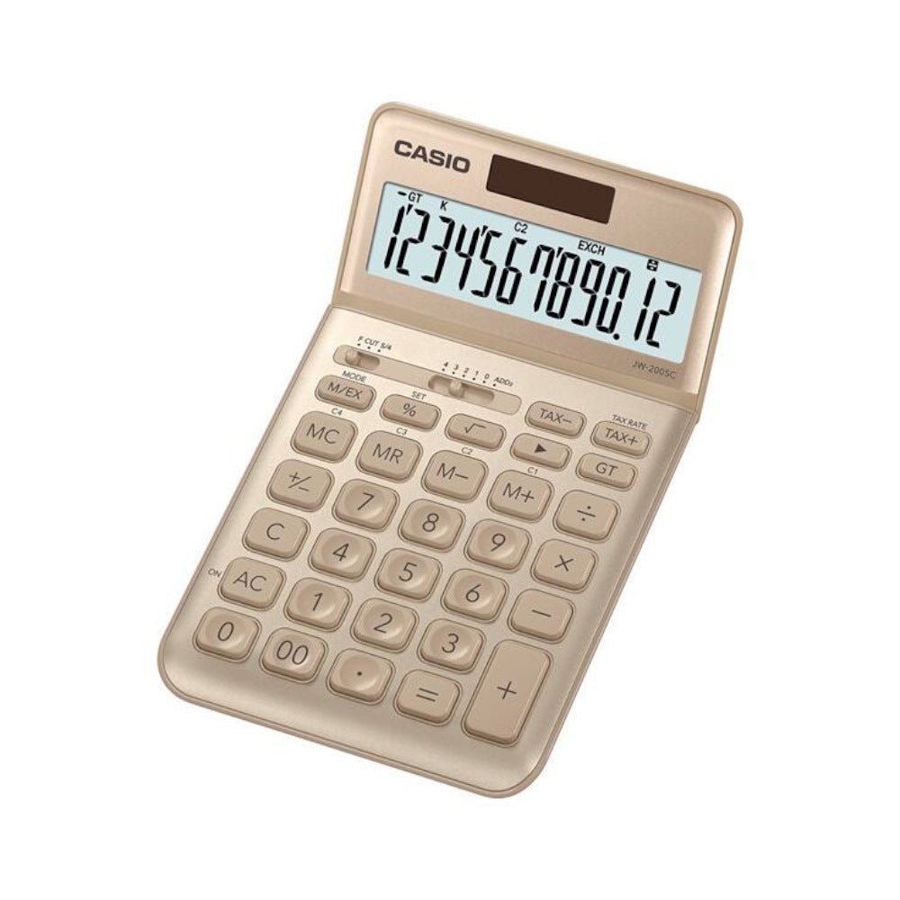 Bluepixel Equipamentos e Serviços Informáticos Lda | Calculadora Casio JW200SCGD Dourada | 12 Dígitos para Escritório Casio Secretária