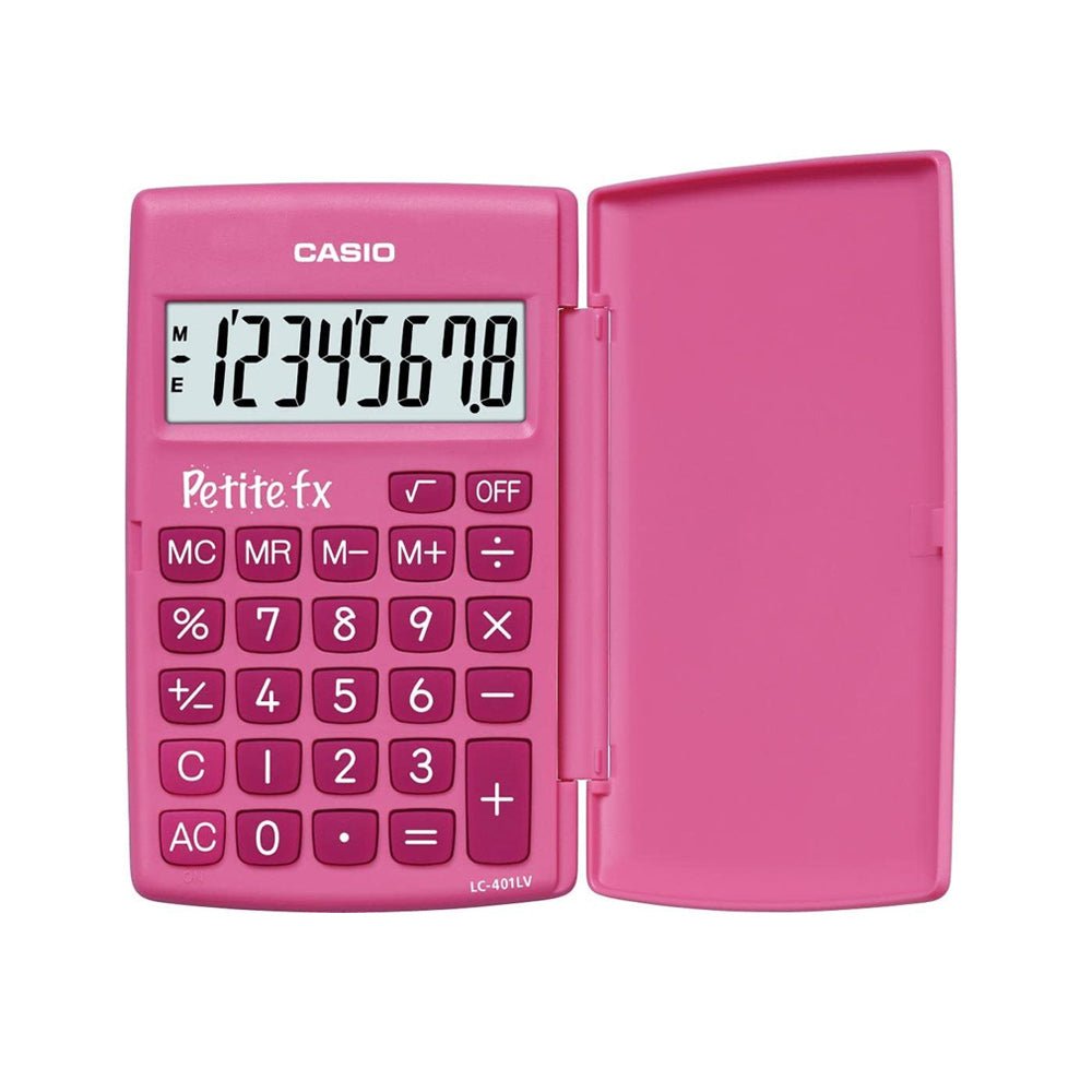 Bluepixel Equipamentos e Serviços Informáticos Lda | Calculadora de Bolso Casio LC401LV Rosa — 8 Dígitos e Compacta Casio Bolso