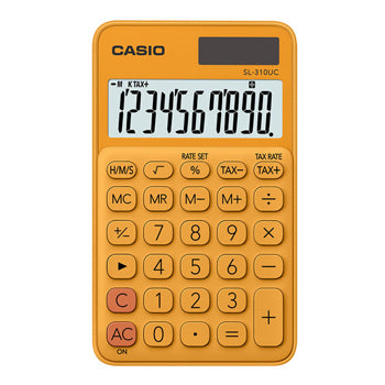 Bluepixel Equipamentos e Serviços Informáticos Lda | Calculadora de Bolso Casio SL310UCRG Laranja - 10 Dígitos Casio Bolso