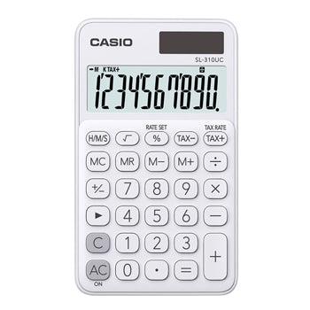Bluepixel Equipamentos e Serviços Informáticos Lda | Calculadora de Bolso Casio SL310UCWE Branca 10 Dígitos | Compacta e Prática Casio Bolso