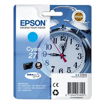 Tinteiro Epson 27 Azul C13T27024010 3,6ml
