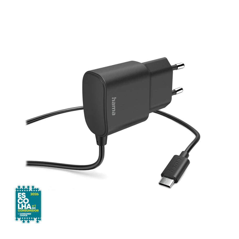 Carregador USB-C 12W Cabo 1m Preto