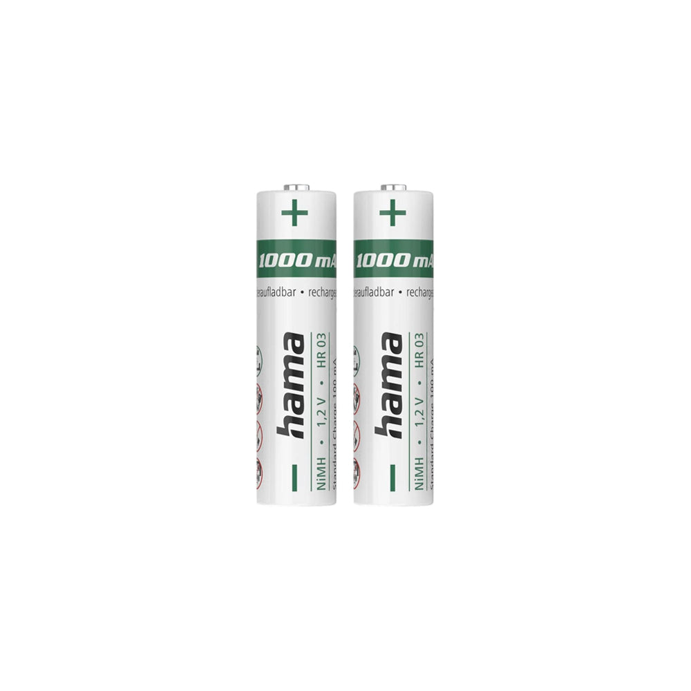 Pilhas Recarregáveis AAA 1.2V 1000mAh Hama 2un