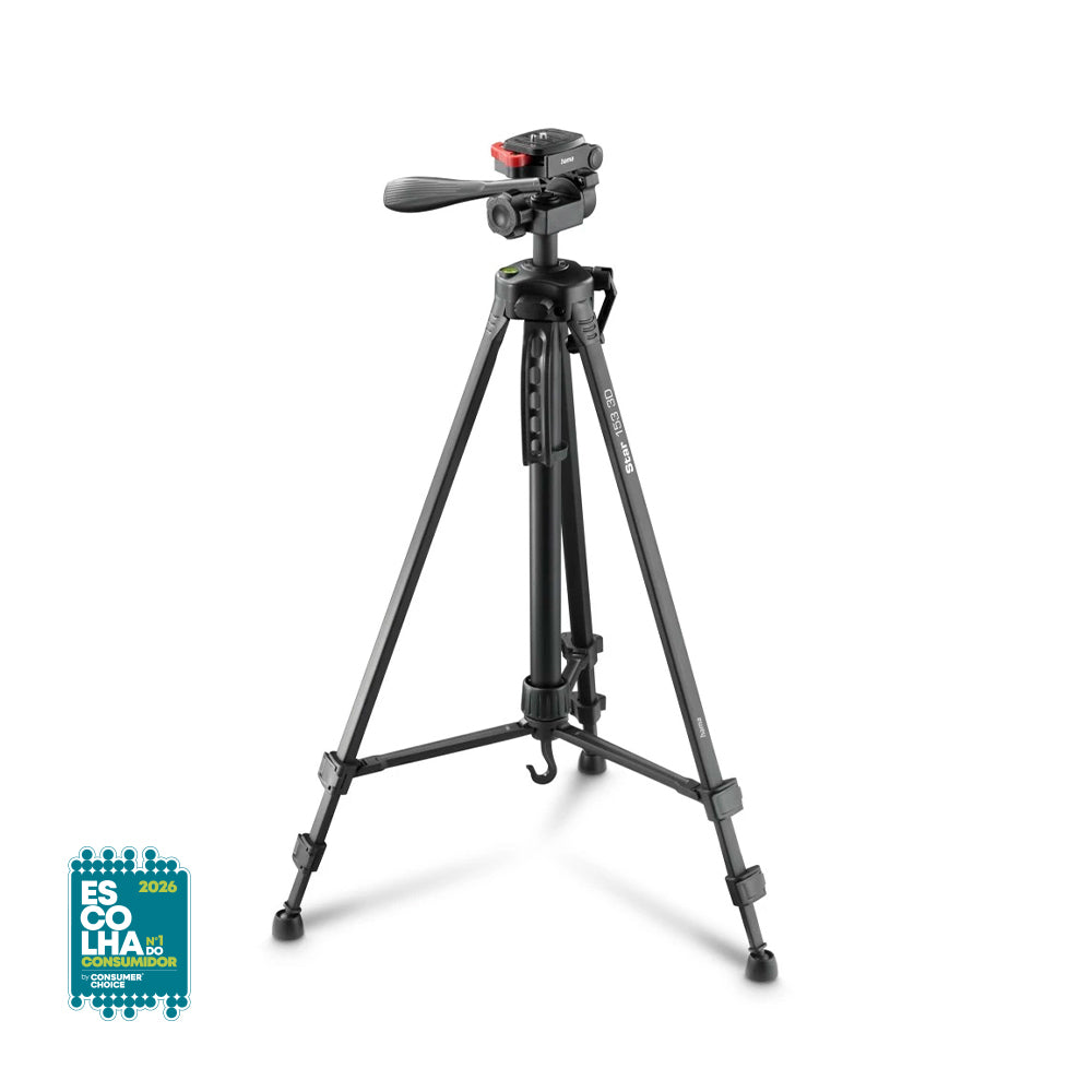 Tripé Star 153 3D para Câmera e Smartphone | Preto
