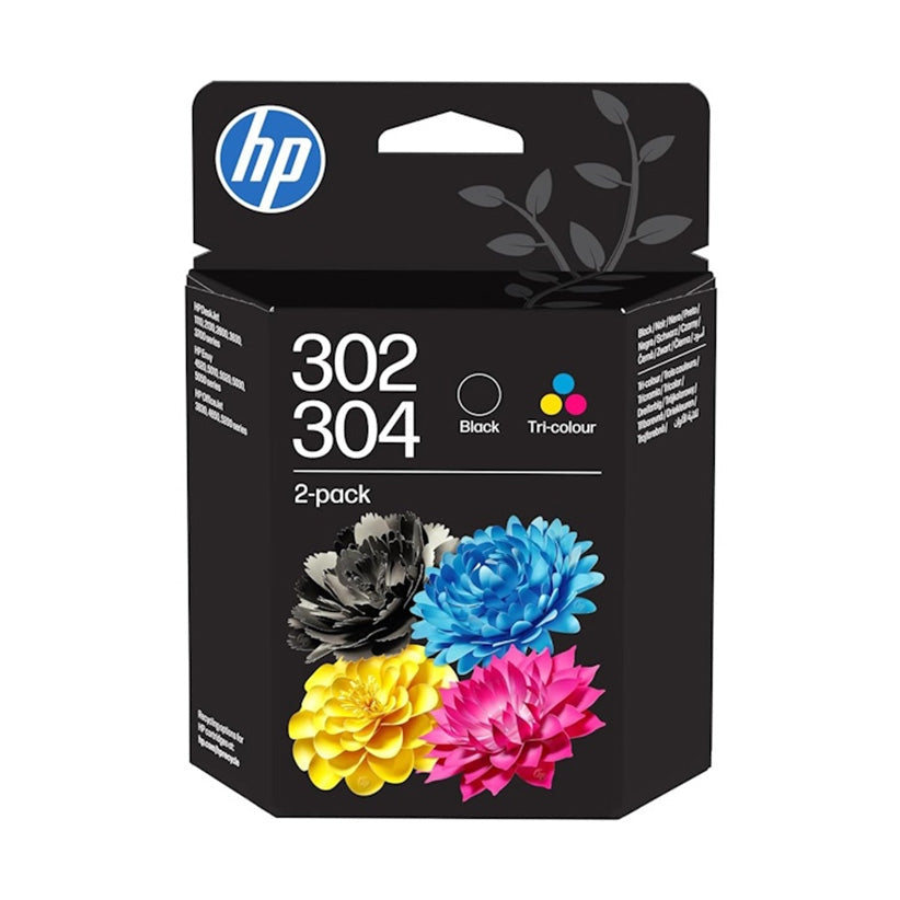 Pack 2 Tinteiros HP 302/304 Preto/Cor B82L1A