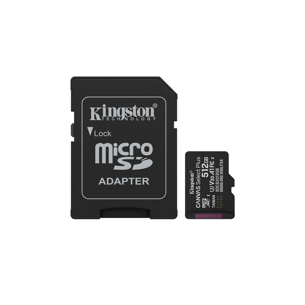 Cartão Memória micSDXC 512GB KINGSTON Canvas Select Plus