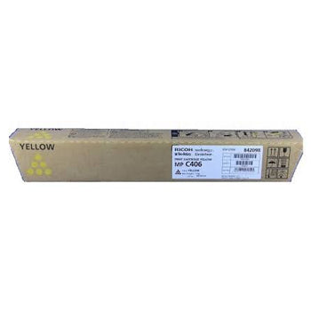 Toner Ricoh MP-C406 Amarelo 842098 6000 Pág.