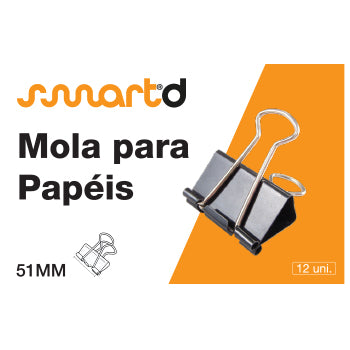 Bluepixel Equipamentos e Serviços Informáticos Lda | Molas para Papeis 51mm SmartD — Caixa com 12 unidades SmartD Clips e Molas