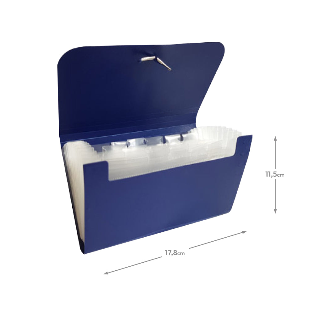 Bluepixel Equipamentos e Serviços Informáticos Lda | Pasta Classificadora com Fole PP Elásticos Azul – Organize Seus Documentos SmartD Pastas