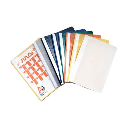 Classificador de capas transparentes azuis da SmartD, pack com 10 unidades, usado para organização e proteção de documentos.
