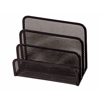 Suporte para Cartas em Rede Metálica Preto