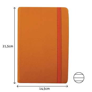 Bluepixel Equipamentos e Serviços Informáticos Lda | Bloco de Notas Pautado 21,5x14,5cm Semi Pele Amarelo 116 Fls SmartD Blocos Capa Dura