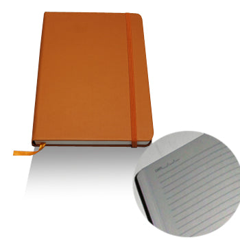 Bluepixel Equipamentos e Serviços Informáticos Lda | Bloco de Notas Pautado Laranja 21,5x14,5cm – Semi Pele 116 Folhas SmartD Blocos Capa Dura