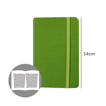 Bluepixel Equipamentos e Serviços Informáticos Lda | Bloco de Notas Pautado 14x9cm Semi Pele Verde — 116 Folhas SmartD Blocos Capa Dura