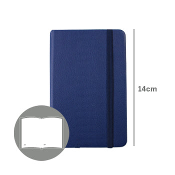 Bluepixel Equipamentos e Serviços Informáticos Lda | Bloco de Notas Liso 14x9cm Semi Pele Azul - 116 Folhas SmartD Blocos Capa Dura
